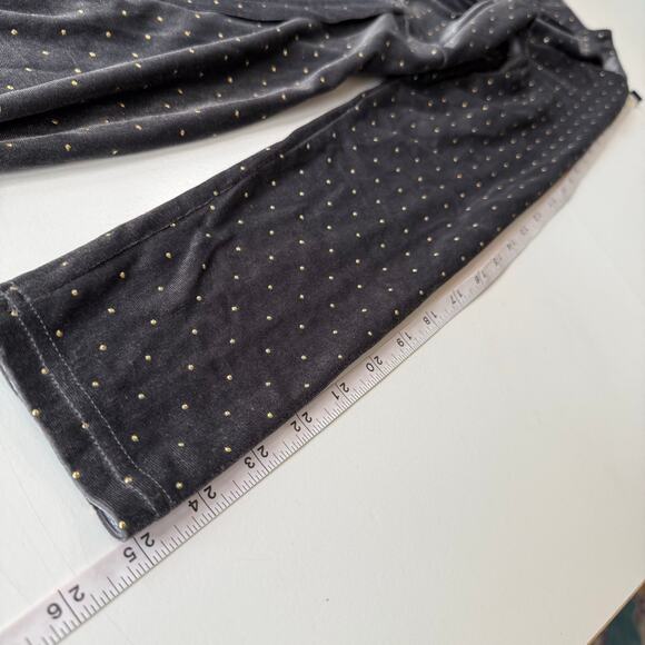 NWT Smash! Okaina Grey Velvet Wrap‎ Dress Gold Dots Velvetcore Women's Small - Picture 16 of 16